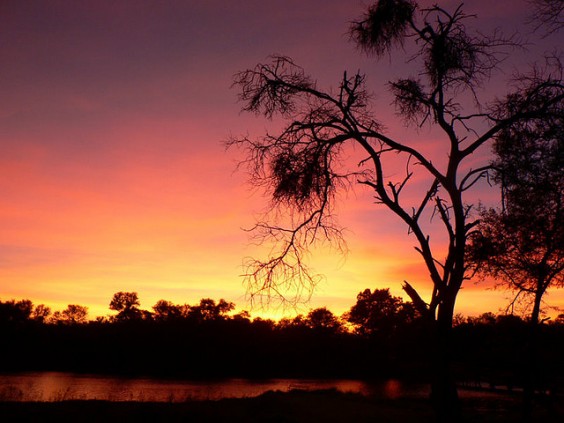 Tramonto en Zimbabwe